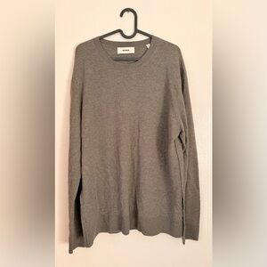 Buck Mason 100% Wool Charcoal Crewneck Sweater